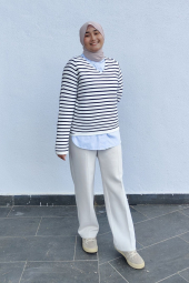 В'язаний светр UNIQLO з 3D-плетенням 1159852092 (Молочний S)