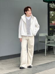 В'язаний светр UNIQLO з 3D-плетенням 1159852092 (Молочний S)