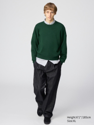 В'язаний светр UNIQLO з гладкої бавовни 1159854973 (Зелений XXL)