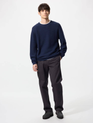 Текстурный 3D-вязаный свитер UNIQLO с круглым вырезом 1159855104 (Синий 3XL)