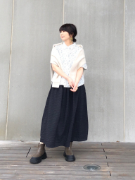 Текстурний 3D-в'язаний светр UNIQLO з круглим вирізом 1159855106 (Молочний XXL)