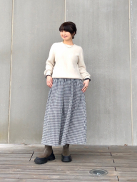 Текстурний 3D-в'язаний светр UNIQLO з круглим вирізом 1159855106 (Молочний XXL)