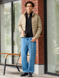 В'язаний светр із напівблискавкою UNIQLO Soufflé 1159855133 (Чорний XXL)