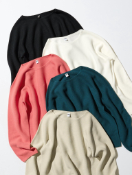 В'язаний светр UNIQLO з 3D-плетенням 1159855325 (Зелений S)