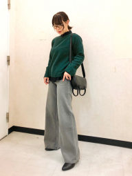 В'язаний светр UNIQLO з 3D-плетенням 1159855325 (Зелений S)