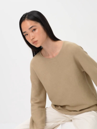 В'язаний светр UNIQLO з 3D-плетенням 1159855332 (Бежевий XS)