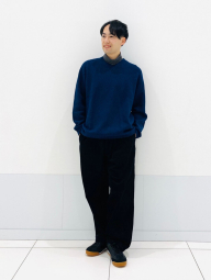 Текстурный 3D-вязаный свитер UNIQLO из бесшовной пряжи Soufflé 1159855782 (Синий M)