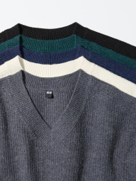 Текстурный 3D-вязаный свитер UNIQLO из бесшовной пряжи Soufflé 1159855864 (Молочный M)