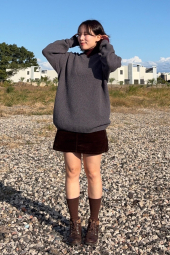 Текстурный 3D-вязаный свитер UNIQLO из бесшовной пряжи Soufflé 1159856179 (Серый XL)