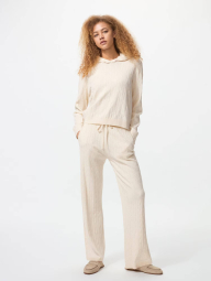 Вязаный свитер UNIQLO с капюшоном 1159856214 (Молочный M)