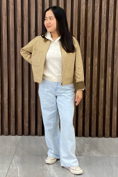 В'язаний светр UNIQLO з капюшоном 1159856214 (Молочний M)