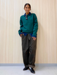 Вязаный свитер UNIQLO 1159856389 (Зеленый XXL)