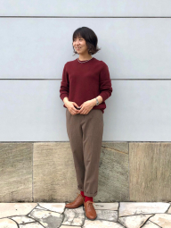 Вязаный свитер UNIQLO 1159856390 (Бордовый XXL)