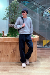 Текстурный 3D-вязаный свитер UNIQLO с круглым вырезом 1159856411 (Серый 3XL)