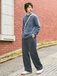 Вязаный свитер UNIQLO 1159856742 (Синий XXL)