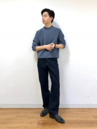 Вязаный свитер UNIQLO 1159856742 (Синий XXL)