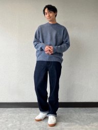 Вязаный свитер UNIQLO 1159856742 (Синий XXL)