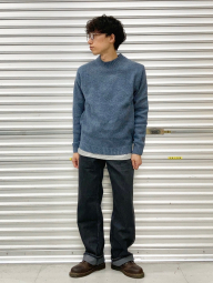 Вязаный свитер UNIQLO 1159856742 (Синий XXL)