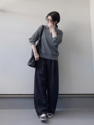 Свитер в рубчик UNIQLO 1159856751 (Серый S)