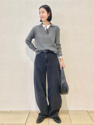 Свитер в рубчик UNIQLO 1159856751 (Серый S)