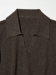 Свитер в рубчик UNIQLO 1159857178 (Коричневый L)