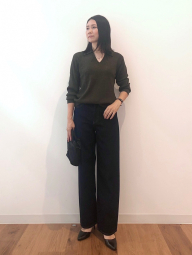 Свитер в рубчик UNIQLO 1159857178 (Коричневый L)