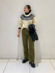 В'язаний светр UNIQLO з візерунком 1159857543 (Молочний M)