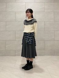 В'язаний светр UNIQLO з візерунком 1159857543 (Молочний M)