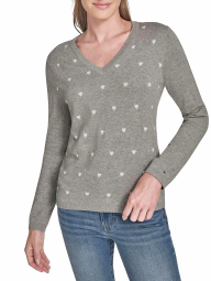 Жіночий легкий светр Tommy Hilfiger з візерунком 1159858165 (Сірий XS)