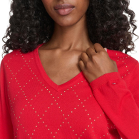 Жіночий светр Tommy Hilfiger з намистинками 1159858601 (Червоний S)