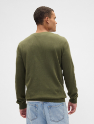 Мужской хлопковый свитер GAP 1159859320 (Зеленый M)