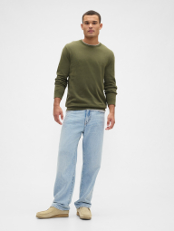 Мужской хлопковый свитер GAP 1159859320 (Зеленый M)
