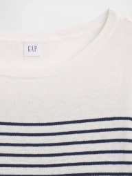 Жіночий легкий светр GAP у смужку 1159860158 (Білий L)
