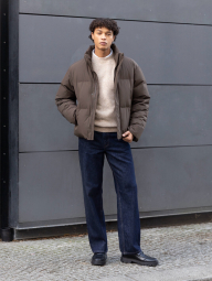 Вязаный свитер UNIQLO 1159860055 (Бежевый M)