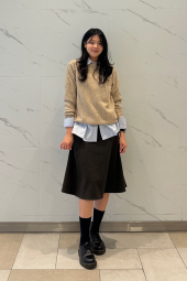 Вязаный свитер UNIQLO 1159860055 (Бежевый M)