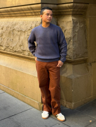 Ребристий трикотажний светр JW Anderson UNIQLO 1159860232 (Синій M)