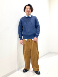 Ребристий трикотажний светр JW Anderson UNIQLO 1159860232 (Синій M)