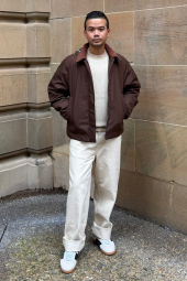 Вязаный свитер JW Anderson UNIQLO из шерсти 1159860234 (Бежевый M)