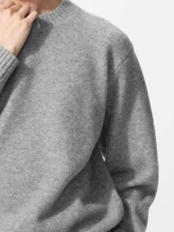 В'язаний светр UNIQLO 1159860266 (Сірий M)