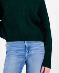 Женский вязаный свитер Tommy Hilfiger 1159861208 (Зеленый M)