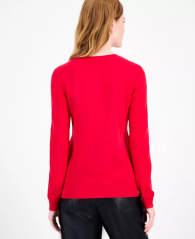 Женский свитер Tommy Hilfiger с рисунком 1159861310 (Красный XS)