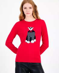 Женский свитер Tommy Hilfiger с рисунком 1159861310 (Красный XS)