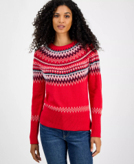 Женский свитер Tommy Hilfiger с узором 1159861428 (Красный S)