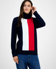 Женский свитер Tommy Hilfiger кофта с воротником 1159861565 (Синий S)