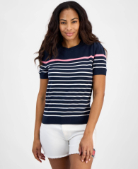 Женский свитер Tommy Hilfiger с коротким рукавом 1159861570 (Синий S)