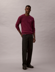 Мужской свитер Calvin Klein с логотипом 1159861611 (Бордовый M)