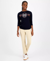 Женский свитер Tommy Hilfiger с логотипом 1159861631 (Синий M)