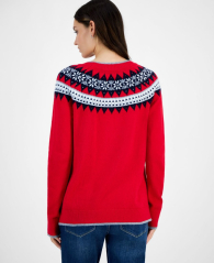 Женский свитер Tommy Hilfiger с рисунком 1159861705 (Красный L)
