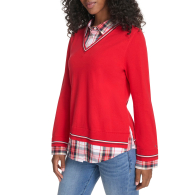 Жіночий светр-сорочка Tommy Hilfiger 1159862243 (Червоний XXL)