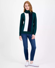 Женский свитер Tommy Hilfiger кофта с воротником 1159862382 (Зеленый M)